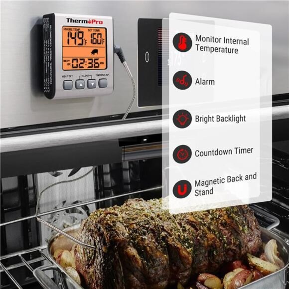 Digital Meat Thermometer for Cooking and Grilling, BBQ Food - Picture 4 of 7